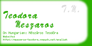 teodora meszaros business card